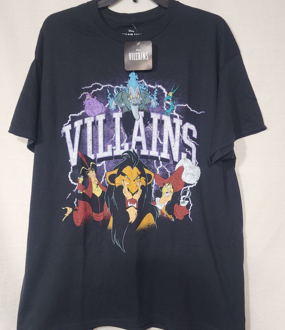 Disney villains men's XL black shirt NWT
